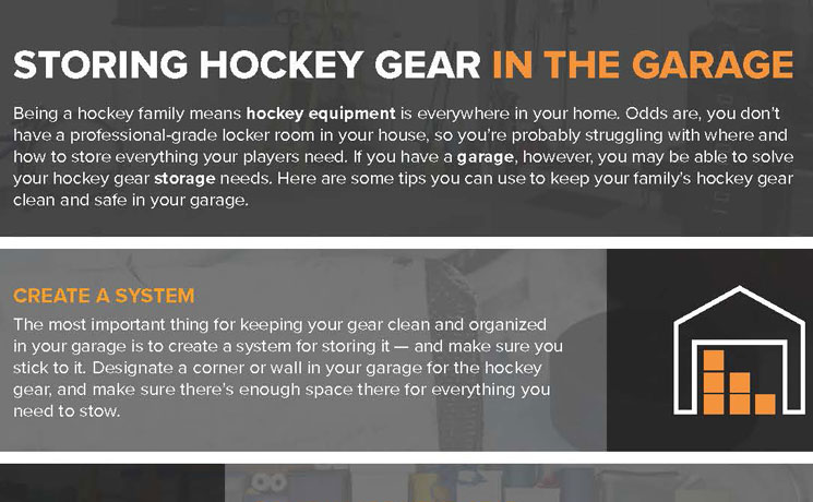 storing hockey gear in the garage Storing hockey gear in the garage