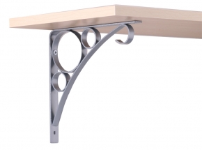 0082 Rings Style Decorative Shelf Bracket, Platinum Finish