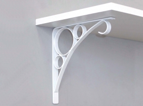 0082 Rings Style Decorative Shelf Bracket, Warm White Finish
