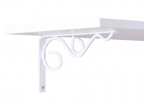 088-WT Iron Daisy Decorative Bracket, White Finish