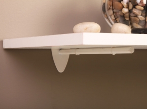 0146 Teardrop Post Style Decorative Shelf Bracket, White Finish