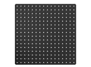 HEAVYWEIGHT™ 0204 Black 16" x 16" Diamond Plate Steel Pegboard