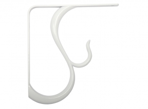 200BR-WH Baton Rouge Decorative Shelf Bracket, White Finish