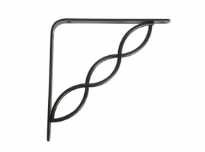 200C-BLK Concord Decorative Shelf Bracket, Black Finish