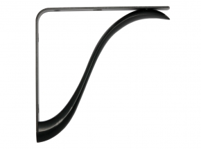 200CH-BLK Charleston Decorative Shelf Bracket, Black Finish