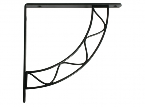 200S-BLK Stockton Decorative Shelf Bracket, Black Finish