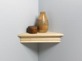 2110U-12x12 Wood Corner Shelf, Unfinished
