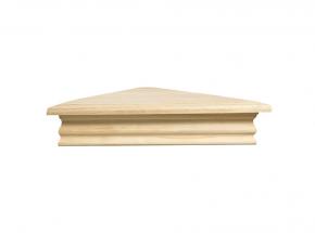 2110U-12x12 Wood Corner Shelf, Unfinished