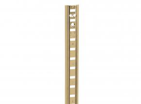 233 Series Steel Standard for Surface-Mount Pilaster Shelving System, Brass Look