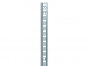 233 Series Steel Standard for Surface Mount Pilaster Shelving System, Raw Steel Finish