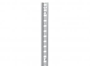 233 Series Steel Standard for Surface Mount Pilaster Shelving System, Bright Zinc Finish