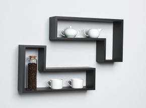 245-BK L-Shaped Shelf Kit, Black Finish