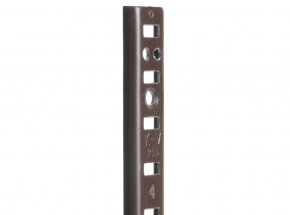 55 Series Steel Standard for Mortise-Mount Pilaster Shelving System, Brown Finish