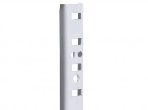 255 Series Steel Standard for Mortise-Mount Pilaster Shelving System, White Finish