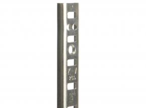 255 Series Steel Standard for Mortise-Mount Pilaster Shelving System, Bright Zinc Finish