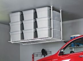 Hyloft ceiling top storage rack