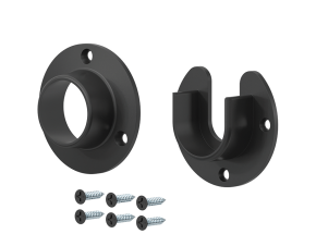 Closet-Pro HD 0010 Pole Sockets, Satin Black