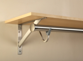 Heavy duty closet rod clearance