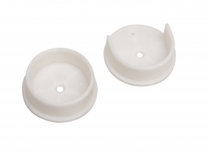 Closet-Pro RP-0034-25 Plastic Pole Sockets, 1-5/8" Diameter, White