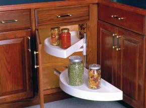 Knape & Vogt 2-Tier Plastic Half Moon Cabinet Lazy Susan Knape & Vogt 2-Tier Plastic Half Moon Cabinet Lazy Susan
