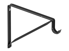 Closet-Pro RP-0044 Fixed Shelf & Rod Bracket, Black