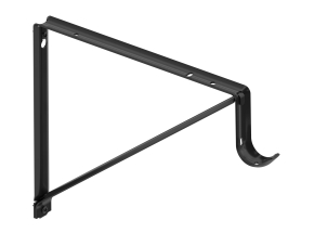 Closet-Pro 0045 Heavy-Duty Shelf & Rod Bracket, Black