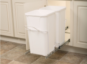  PDMTM145-1-50WH Single-Bin Waste & Recycling unit, 50-qt (Shown not mounted)