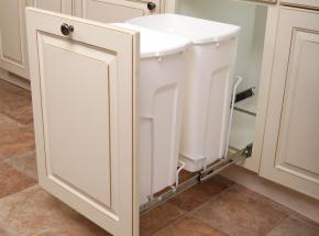 Item: SCB15-2-35WH Bottom-Mount 2-Bin Unit, 35-qt White Bins/White Wire, optional door mount