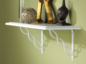 200C-WH Concord Decorative Shelf Bracket, White Finish