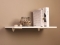 0146 Teardrop Post Style Decorative Shelf Bracket, White Finish