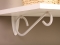 0146 Teardrop Scroll Style Decorative Shelf Bracket, White Finish