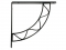 200S-BLK Stockton Decorative Shelf Bracket, Black Finish