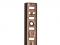 255 Series Aluminum Standard for Mortise-Mount Pilaster Shelving System, Walnut Finish