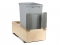 WUSC12-1-35PT Wood Undermount Single-Bin Waste & Recycling Unit, 35-qt Platinum