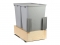 WUSC18-2-50PT Wood Undermount 2-Bin Waste & Recycling Unit, 50-qt Platinum
