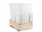 WUSC18-2-50WH Wood Undermount 2-Bin Waste & Recycling Unit, 50-qt White