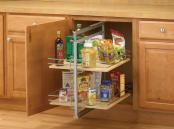 Knape & Vogt TD12-1-FN 12 in. Tray Divider Cabinet Organizer, Frosted Nickel