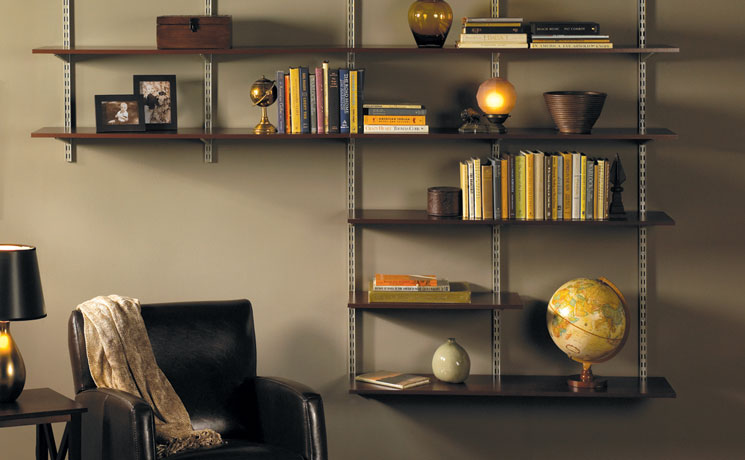 KV 82/182 Series Designer shelving pulls together this room's elements